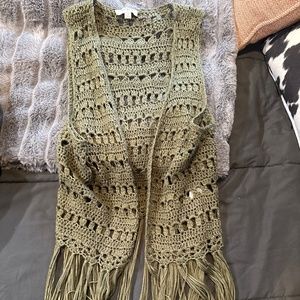 Fringe crochet vest